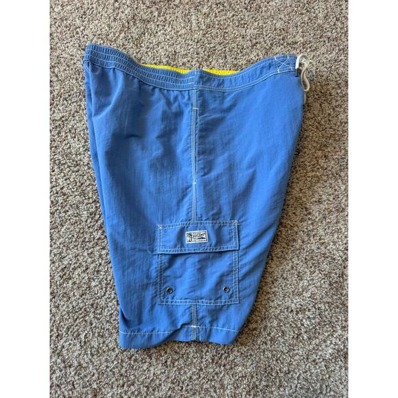 POLO By Ralph Lauren, Men's size Large; swim trunks/shorts; Blue & Yellow - Picture 5 of 7